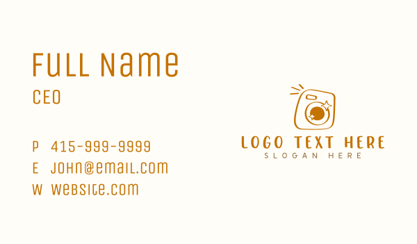 Cute Camera Photography Business Card Design Image Preview