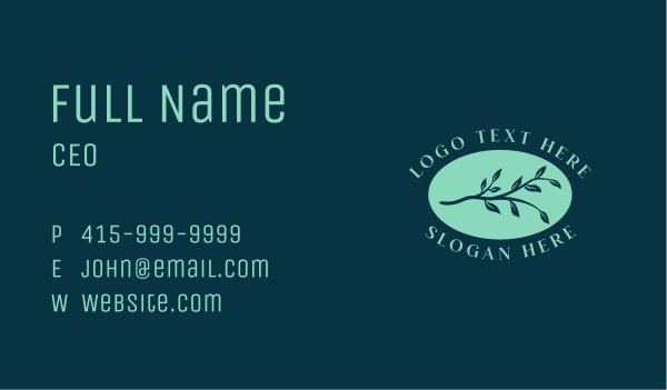 Organic Herbal Plant Business Card Design Image Preview