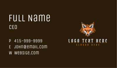 Wild Fox Gaming Business Card Image Preview