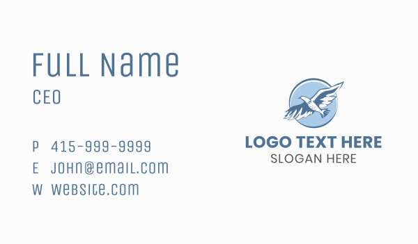 Majestic Soaring Eagle Business Card Design Image Preview