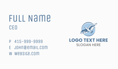 Majestic Soaring Eagle Business Card Image Preview