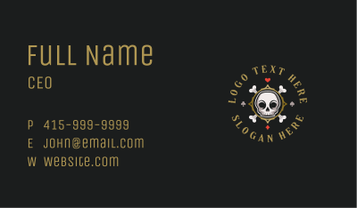 Skull Poker Casino Business Card Image Preview