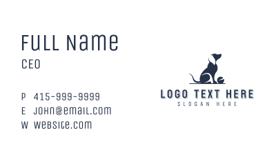 Pet Dog Training Business Card Image Preview