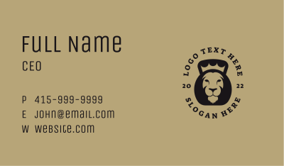 Lion Kettlebell Gym Business Card