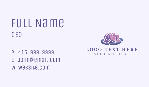 Lotus Flower Beauty Business Card Design Image Preview