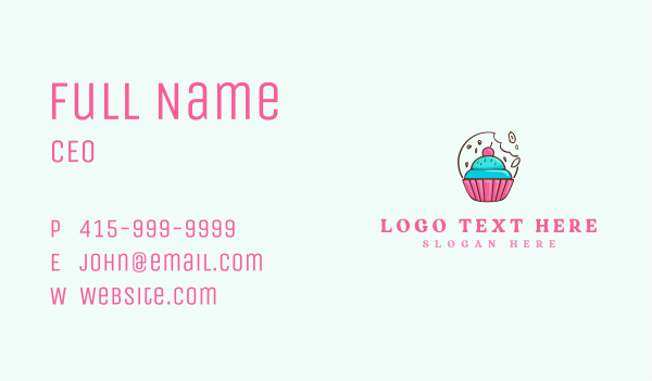 Cookie Cupcake Dessert Business Card Design Image Preview