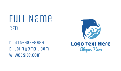 Blue  Dolphin Shore Business Card