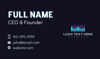Music Record Equalizer Business Card Design