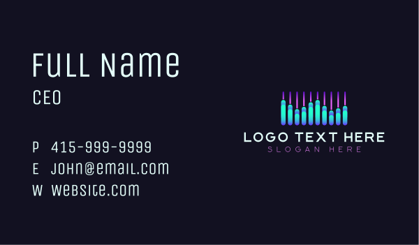 Music Record Equalizer Business Card Design Image Preview