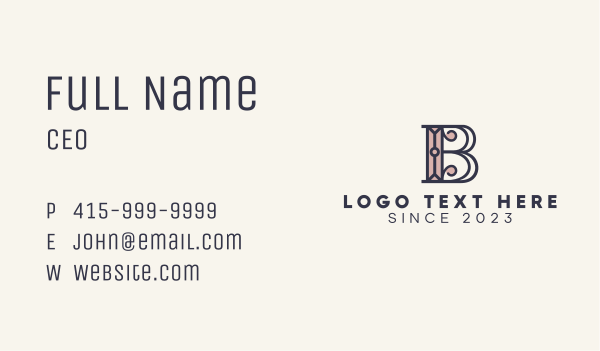 Elegant Letter B Business Card Design Image Preview