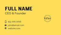 Doodle Writing Wordmark Business Card Image Preview