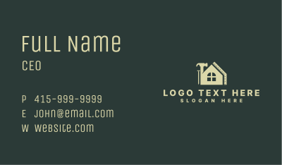 Hammer House Renovation Business Card Image Preview