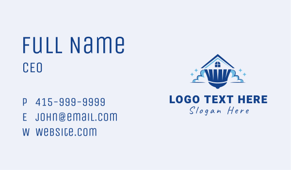 House Cleaning Broom Business Card Design Image Preview
