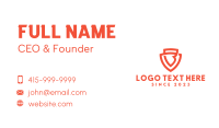 Orange Letter B Shield Business Card Image Preview