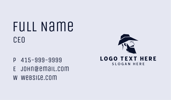 Hipster Beard Hat Business Card Design Image Preview