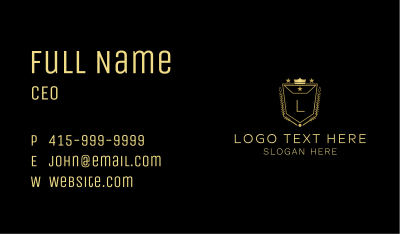 King Crown Shield Letter Business Card Image Preview