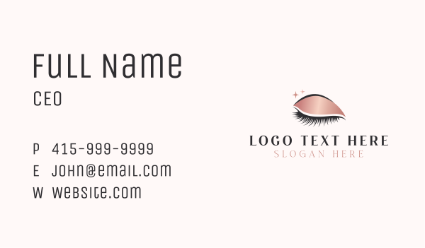 Beauty Cosmetic Lashes Business Card Design Image Preview