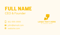 Yellow Letter J Business Card Design