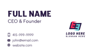 Gradient Monogram E & E Business Card Image Preview