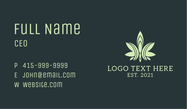 Weed Plant Medicine Business Card Design Image Preview