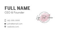Fashion Boutique Wordmark Business Card Design