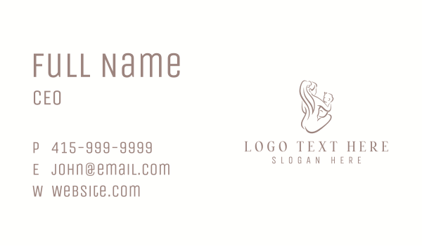 Infant Pediatric Childcare Business Card Design Image Preview