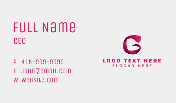 Creative Agency Letter G Business Card Design Image Preview