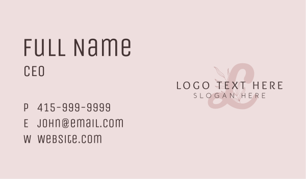 Feminine Beauty Cosmetics Business Card Design Image Preview