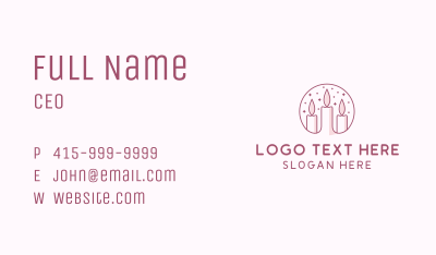 Candle Spa Decor  Business Card Image Preview
