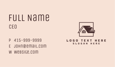 Window Attic Roof Business Card