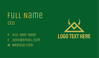 Gold Triangle Horns Business Card
