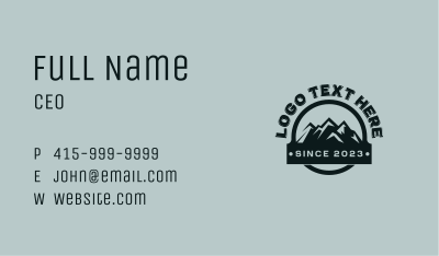 Mountain Peak Hiking Business Card Image Preview