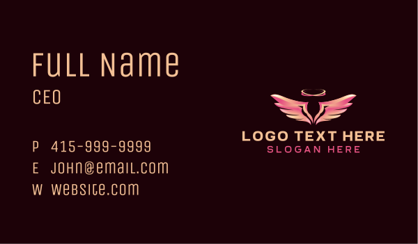 Guardian Angel Wings Business Card Design Image Preview