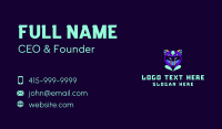 Neon Gamer Mascot Business Card Image Preview