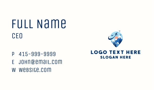 Travel Plane Location Business Card Design Image Preview