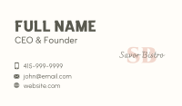 Designer Boutique Lettermark Business Card Design