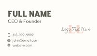 Designer Boutique Lettermark Business Card Image Preview