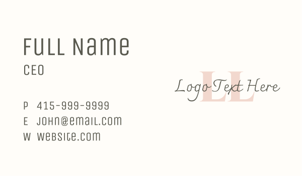 Designer Boutique Lettermark Business Card Design Image Preview