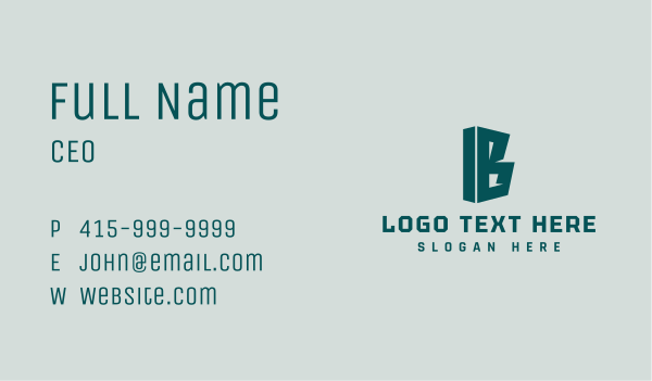 Agency Initial Letter B Business Card Design Image Preview