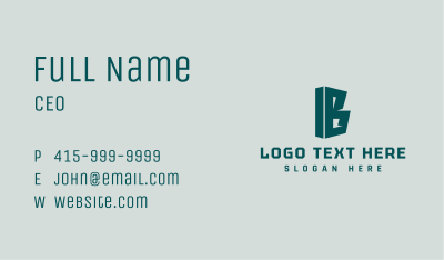 Agency Initial Letter B Business Card Image Preview