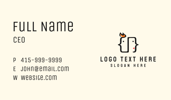 Tech Code Face Business Card Design Image Preview