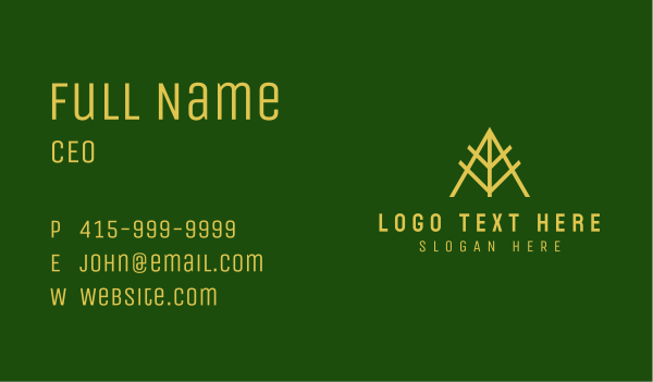 Gold Leaf Letter A  Business Card Design Image Preview