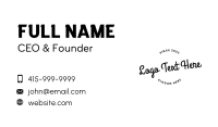 Stylish Fashion Round Wordmark Business Card Image Preview