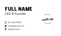 Stylish Fashion Round Wordmark Business Card Image Preview