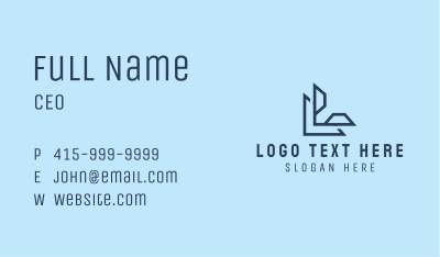 Industrial Double Letter L Business Card Image Preview