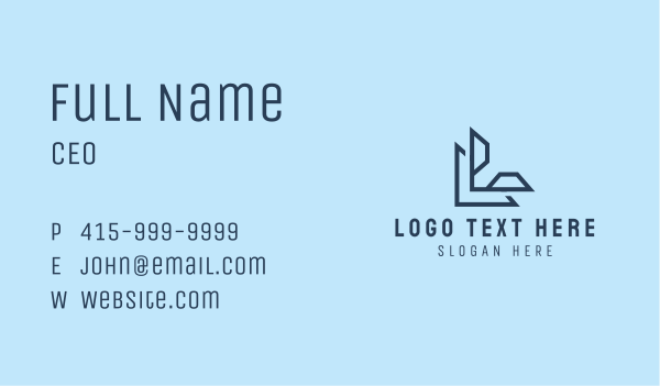 Industrial Double Letter L Business Card Design Image Preview