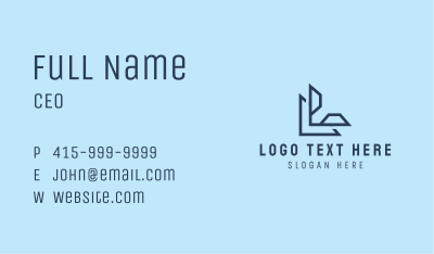 Industrial Double Letter L Business Card Image Preview