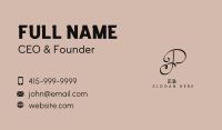 Elegant Script Letter P Business Card Image Preview