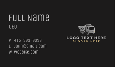 Industrial Dump Truck Business Card Image Preview