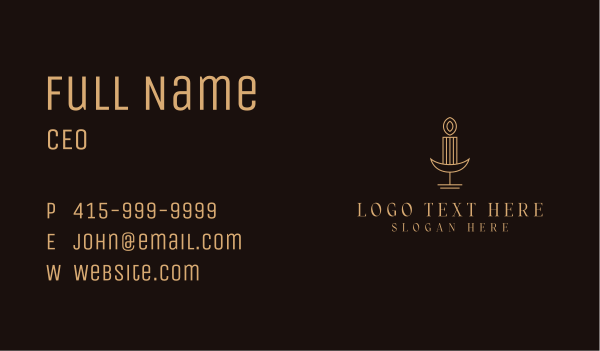 Candle Decor Candlestick Business Card Design Image Preview